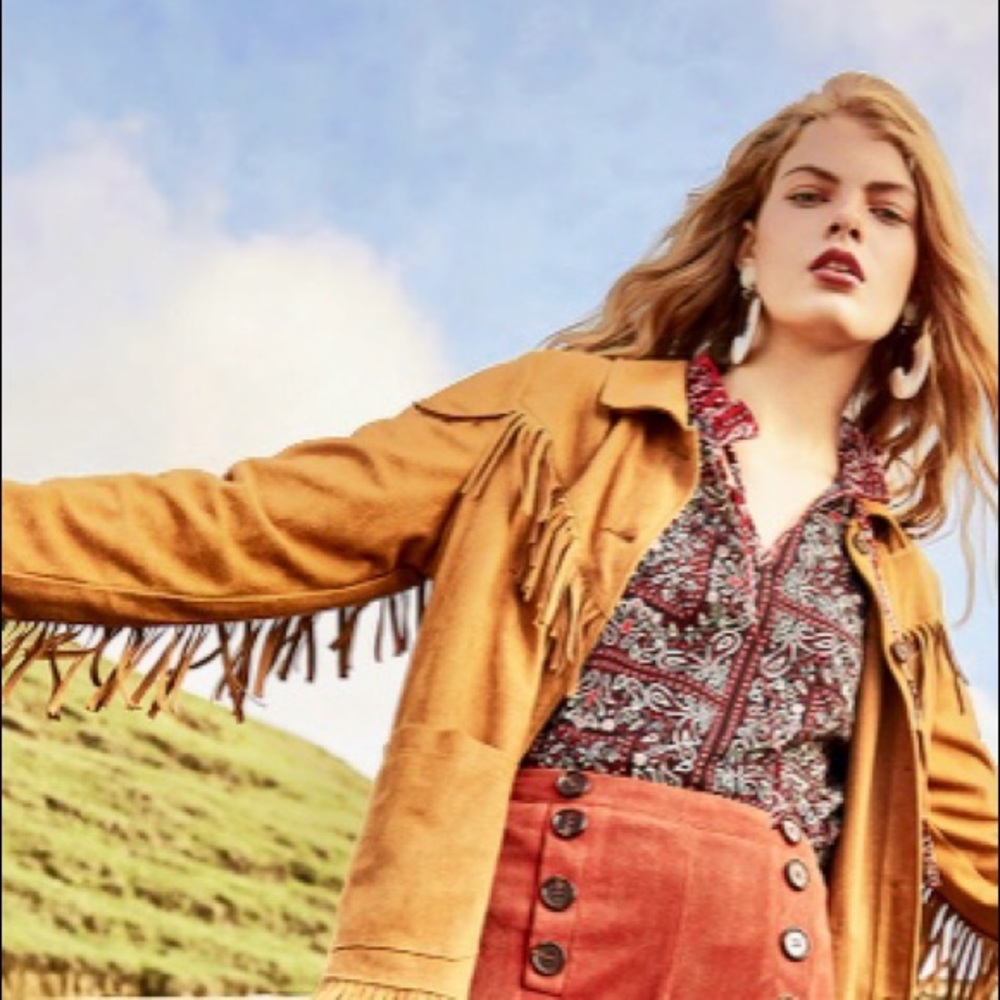 Suede Fringe Jacket